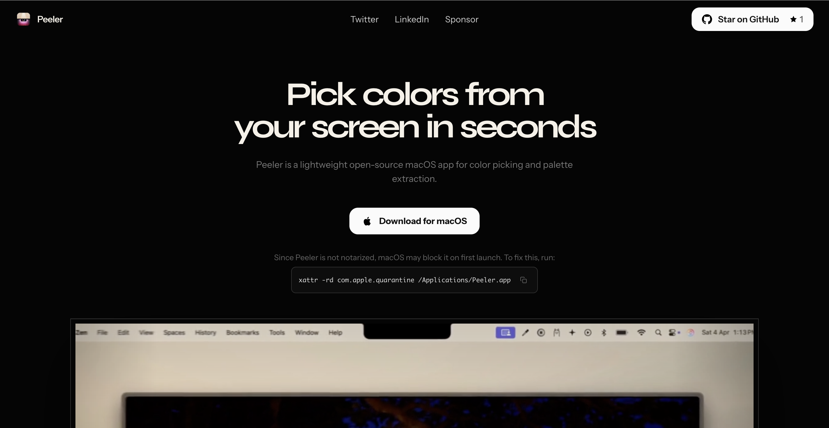 Peeler screenshot